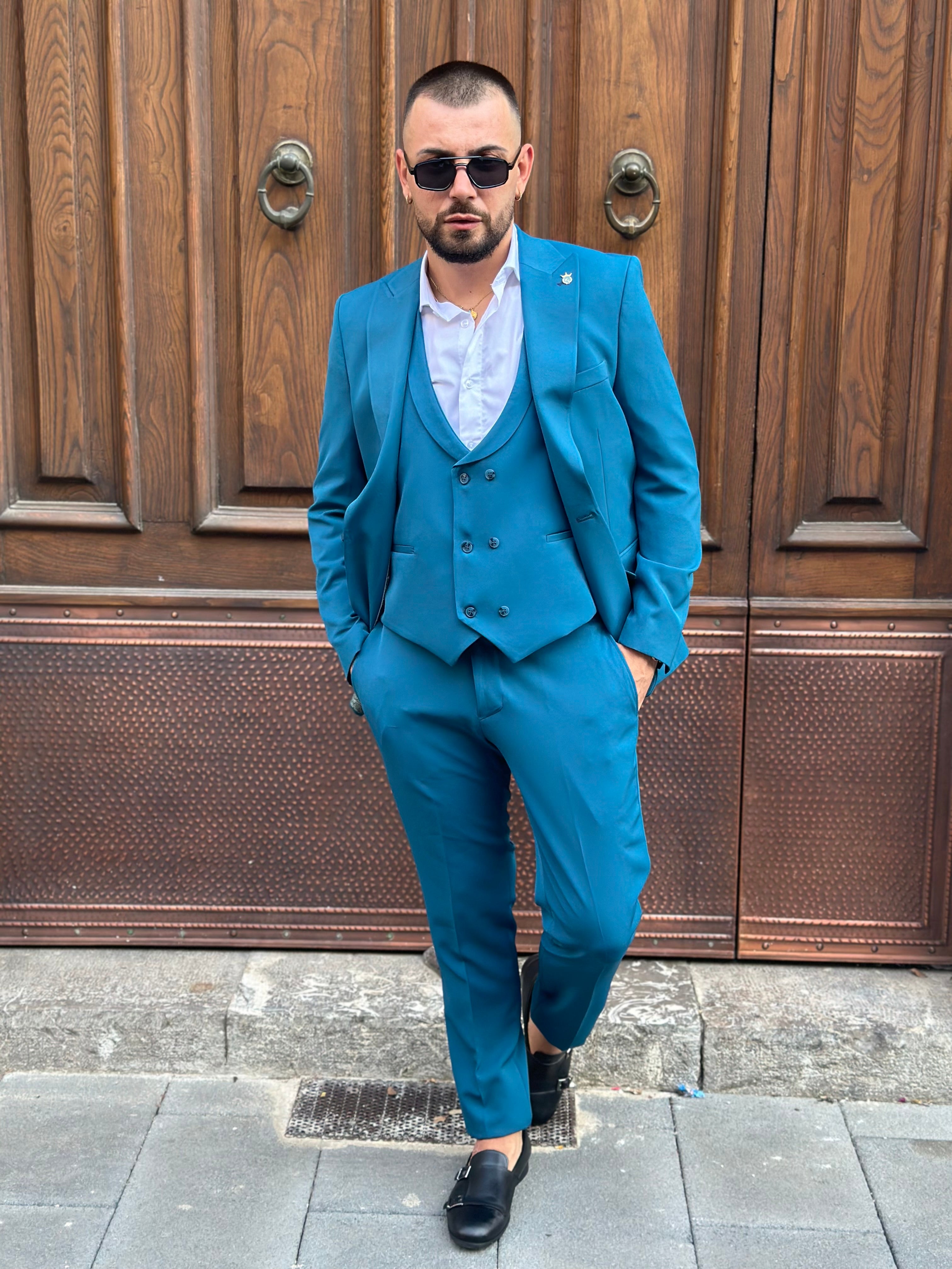 abito sartoriale ottanio tre pezzi art monaco sard – A17 Store