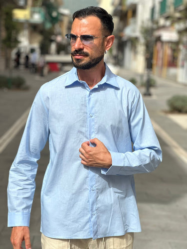 Camicia in lino made in italy alla francese vari colori