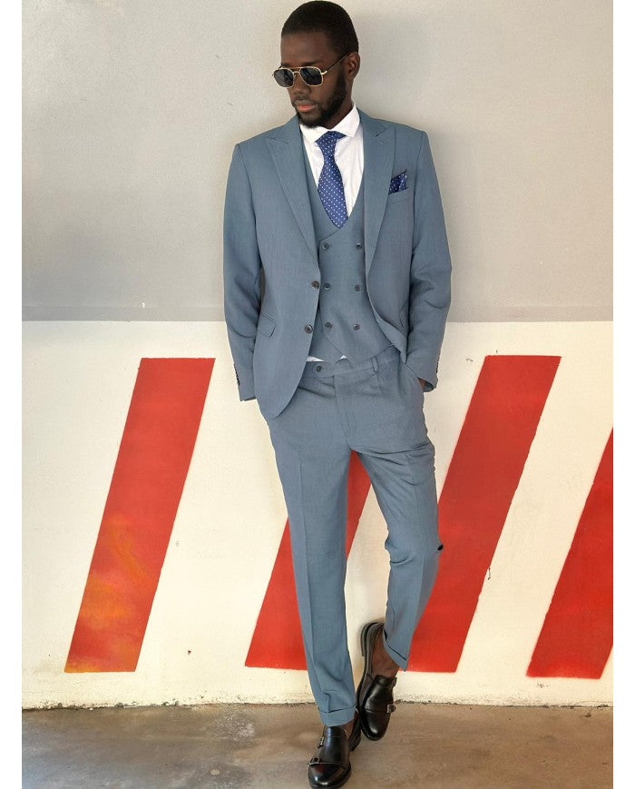 Abito Sartoriale Completo Grigio Cravatta Abito Cerimonia Evoga