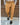 Pantalone  vita alta  2 bottoni marrone  q1