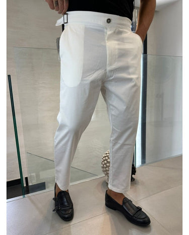 pantalone bianco vita alta bottone argento-0.jpeg