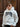 Felpa  bambino bianca  ETERNAL con capuccio boxy fit