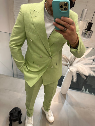 Abito sartoriale doppio petto  verde menta  new   art sart