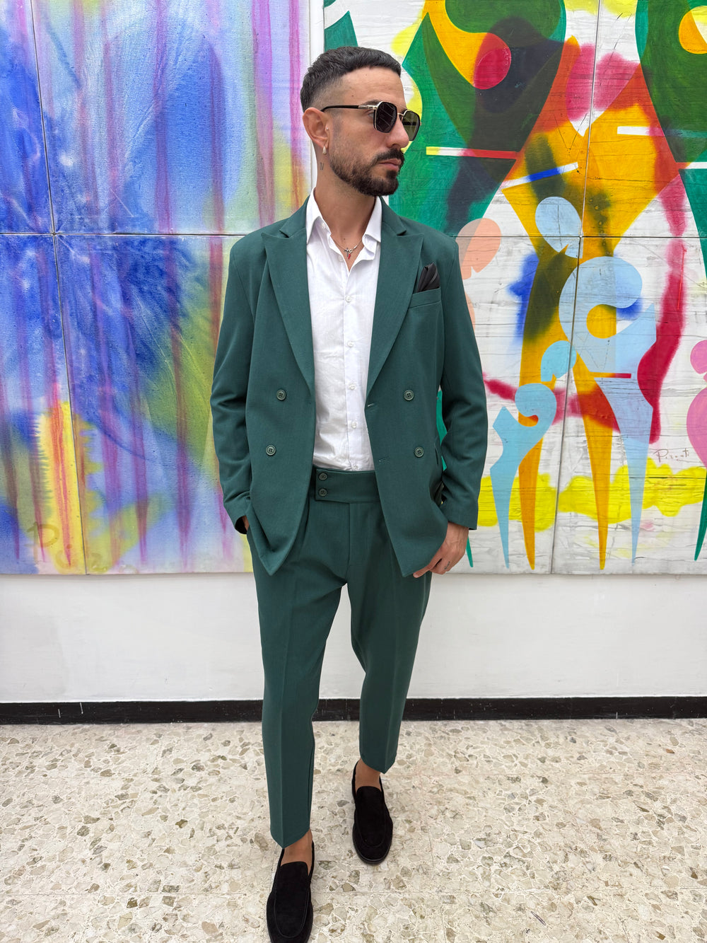 ABITO CON VITA DOPPIO PETTO  MADE IN ITALY ART FIRENZE VARI COLORI