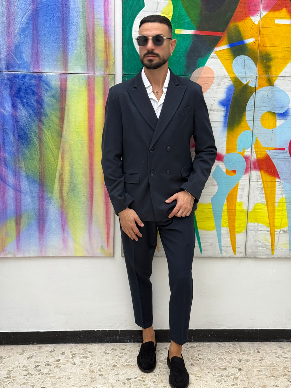 ABITO CON VITA DOPPIO PETTO  MADE IN ITALY ART FIRENZE VARI COLORI