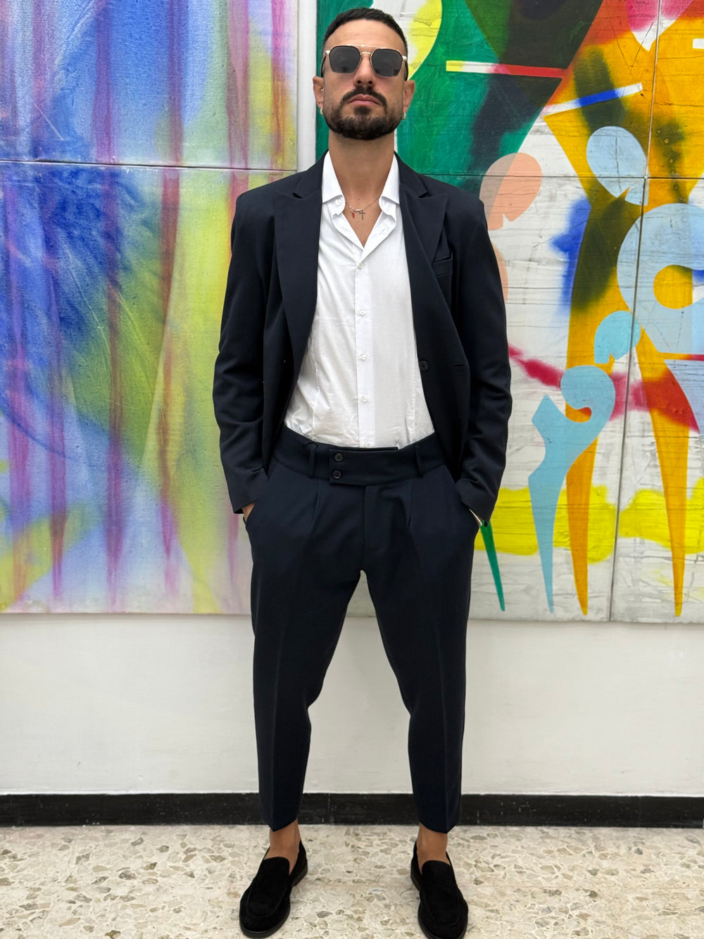 ABITO CON VITA DOPPIO PETTO  MADE IN ITALY ART FIRENZE VARI COLORI