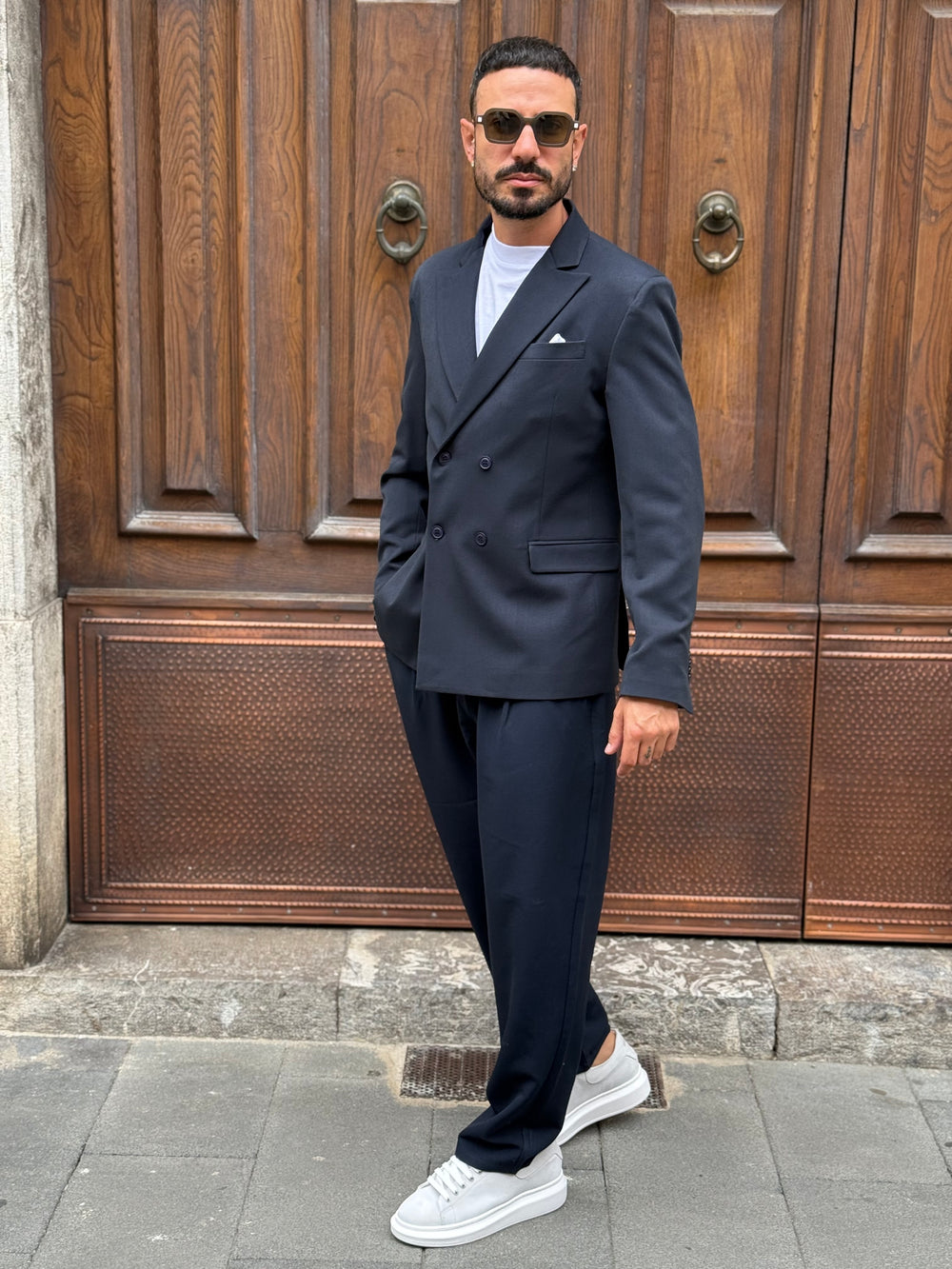 ABITO DOPPIO PETTO FONDO LARGO  MADE IN ITALY ART FIRENZE VARI COLORI