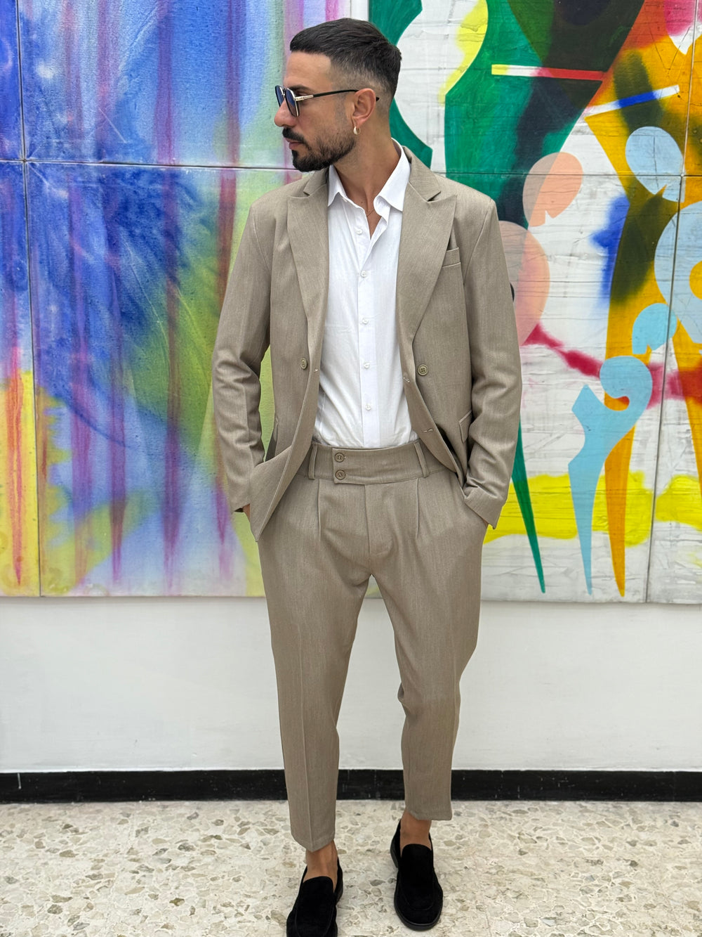 ABITO CON VITA DOPPIO PETTO  MADE IN ITALY ART FIRENZE VARI COLORI