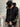Felpa nera zip fiamma borchiata con capuccio boxy fit