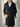 trench sartoriale nero avion lungo  con cintura