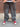 Jeans   Baggy Grigio spalmato marrone
