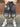 Bermuda jeans corto nero   sfumato grigio modello Biker