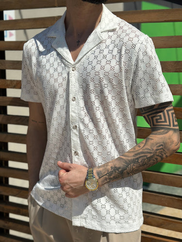 Camicia traforata bianca art Milano Fj