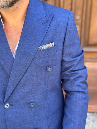 Abito sartoriale doppio petto  microfantasia  gessato art SALVO56