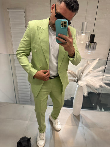 Abito sartoriale doppio petto  verde menta  new   art sart