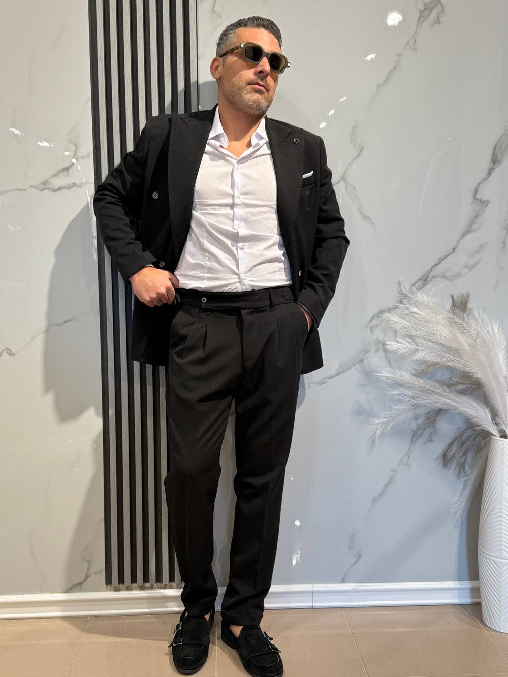 ABITO DOPPIO PETTO pantalone vita alta   MADE IN ITALY ART Muster