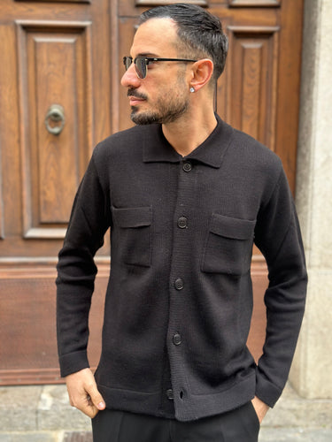 Giacca maglia  coreana nera   fj q1