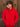 Felpa con capuccio  rossa  boxy fit  made in italy