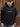 Felpa bambino nero sfuma  con capuccio boxy fit  trust no one