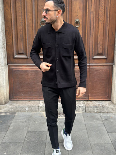 Giacca maglia  coreana nera   fj q1