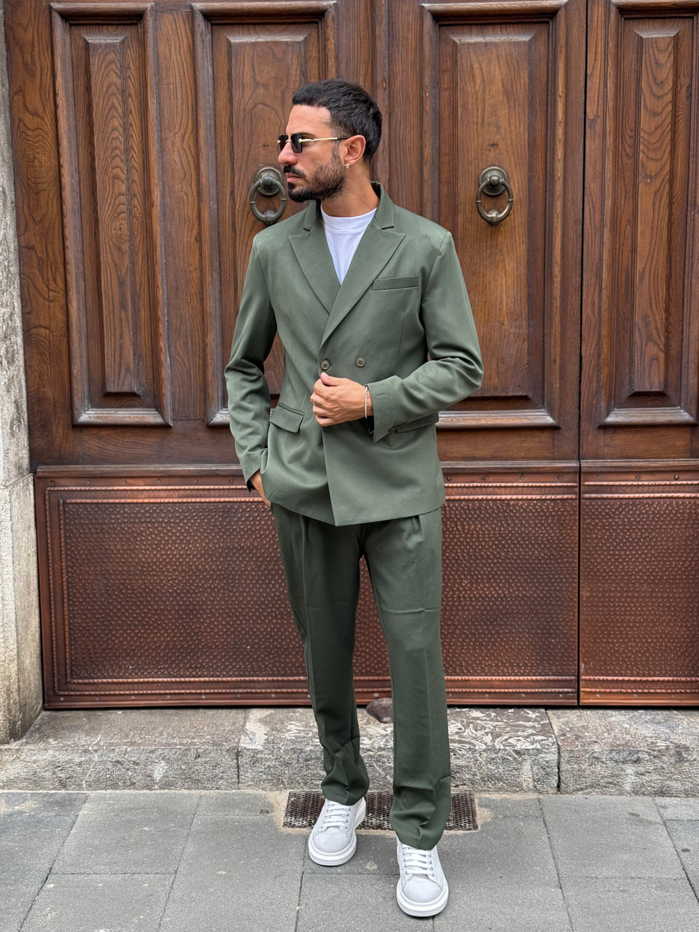 ABITO DOPPIO PETTO FONDO LARGO  MADE IN ITALY ART FIRENZE VARI COLORI