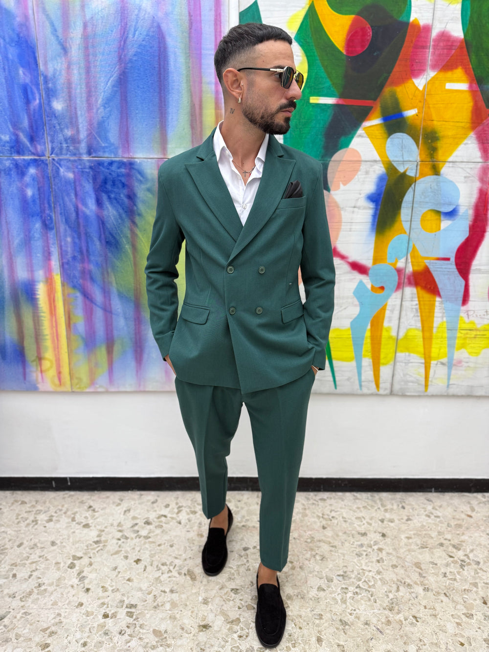 ABITO CON VITA DOPPIO PETTO  MADE IN ITALY ART FIRENZE VARI COLORI