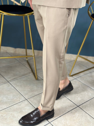 Abito sartoriale doppio petto beige  art  salvo56 q1