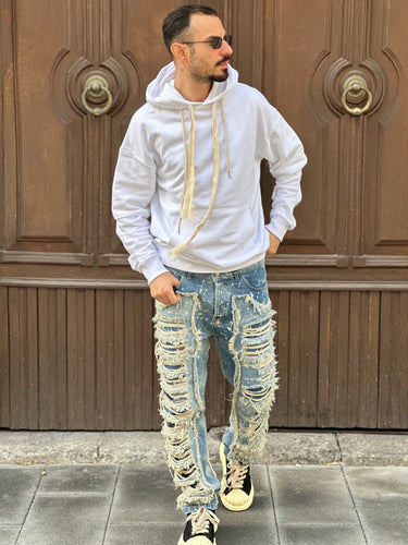 Felpa  bianca new era 24 streetwear promo