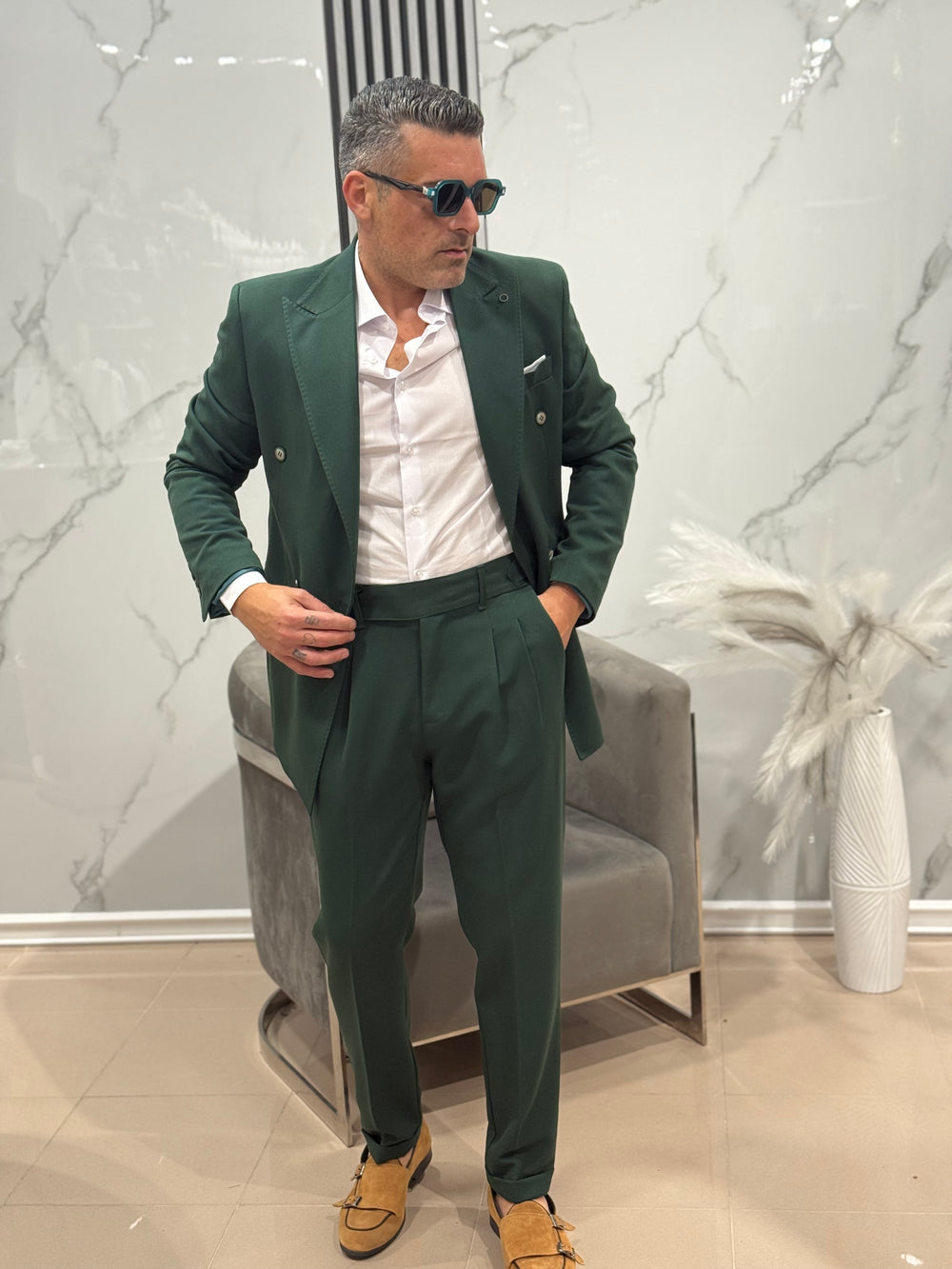 ABITO DOPPIO PETTO pantalone vita alta   MADE IN ITALY ART Muster