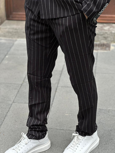 Abito sartoriale doppio petto  nero gessato riga bianca art sard-2.jpeg