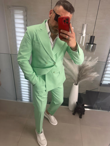 Abito sartoriale doppio petto  verde acqua marina art ornoir q1-1.jpeg
