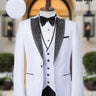 Abito tre pezzi  con gilet bianco con rever brillantinato diamantato  art-0.jpeg