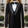 Abito tre pezzi  con gilet nero  con rever brillantinato diamantato  art-0.jpeg