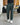 Pantalone sartoria  verde fondo largo con cintura tessuto  q1