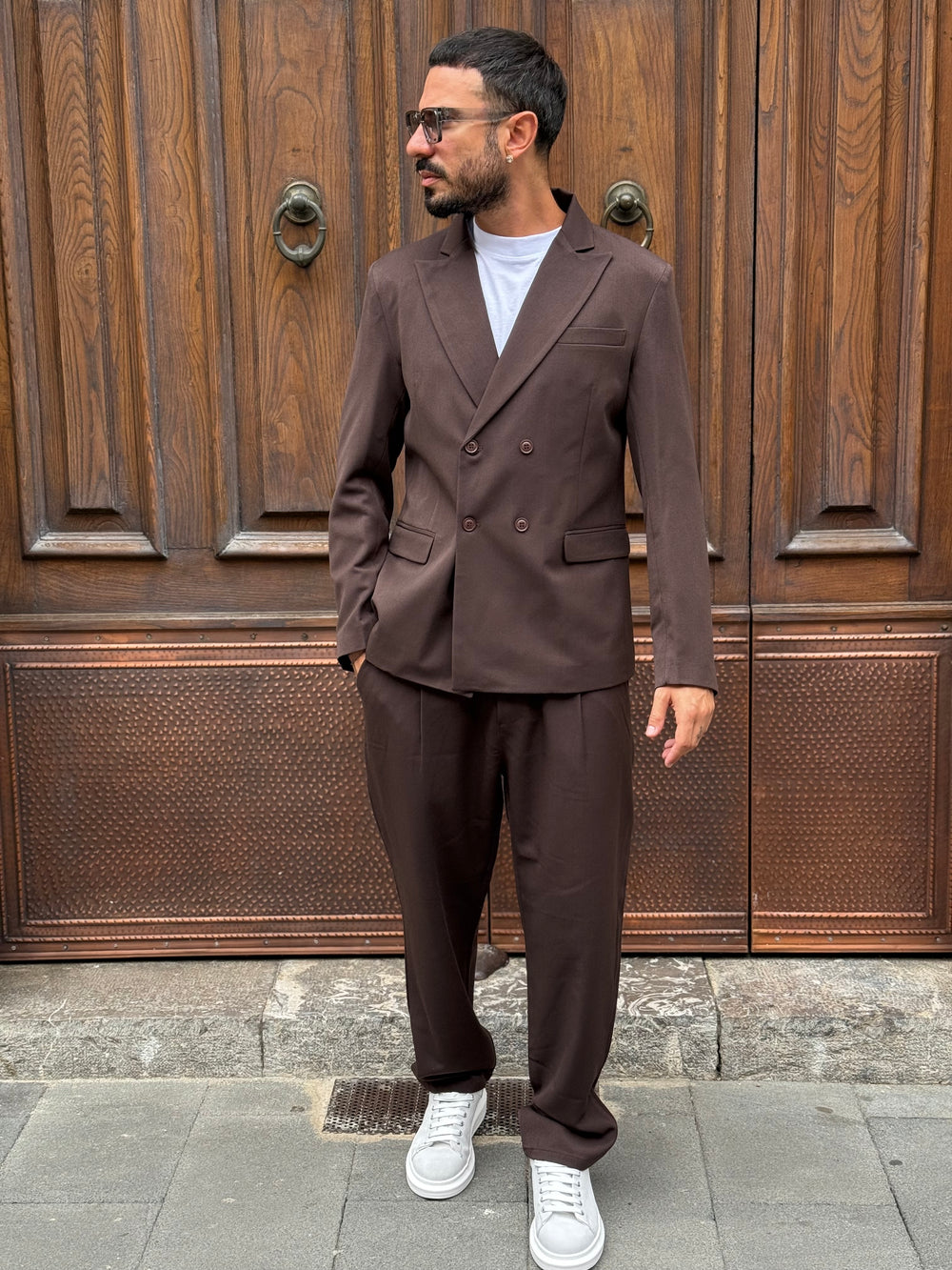 ABITO DOPPIO PETTO FONDO LARGO  MADE IN ITALY ART FIRENZE VARI COLORI