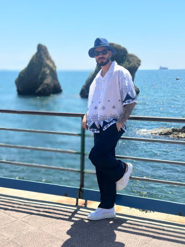 camicia  manica corta fantasia Vietri