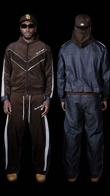 Completo  cordinato  marrone bicolor  jeans donotagrre-0.jpeg