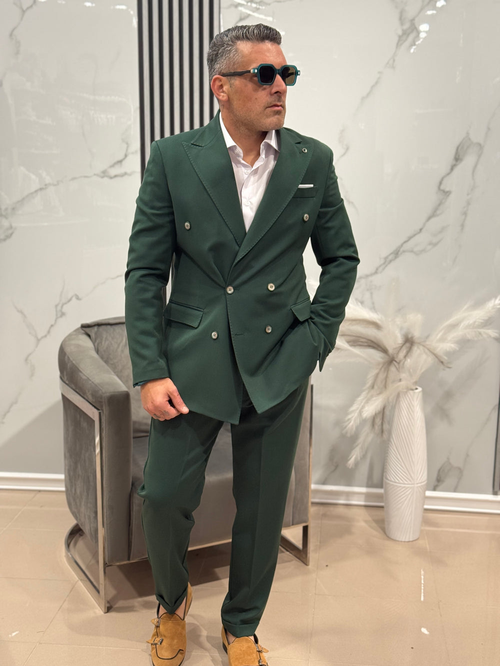 ABITO DOPPIO PETTO pantalone vita alta   MADE IN ITALY ART Muster