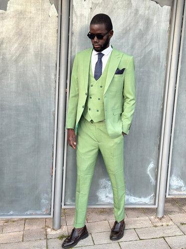 abito tre pezzi  sartoriale verde chiaro  roma collection