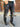 Jeans  nero zip  art duca d.s.q1