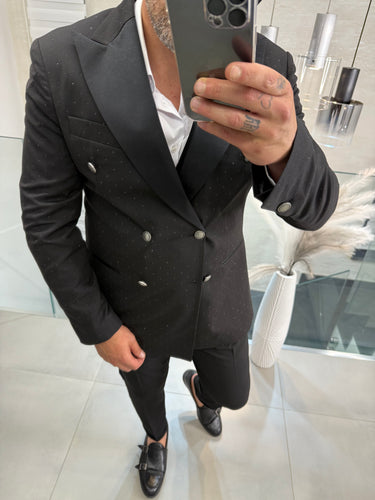 Giacca sartoriale doppio petto Brillantinata diamantata   art 3