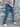 Jeans   Flare    Riga interna Celeste denim