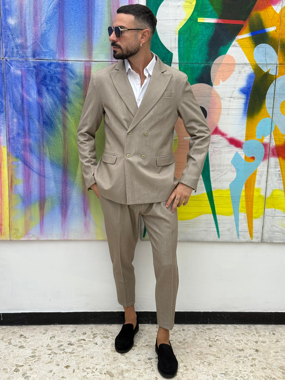 ABITO CON VITA DOPPIO PETTO  MADE IN ITALY ART FIRENZE VARI COLORI