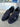 mocassino  blu camoscio doppia fibbia bordo ricamo fj q1