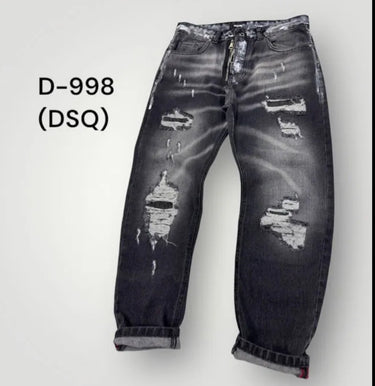 Jeans   Nero  zip sfumato mod Dsq  d998