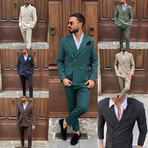 ABITO DOPPIO PETTO  MADE IN ITALY ART FIRENZE VARI COLORI