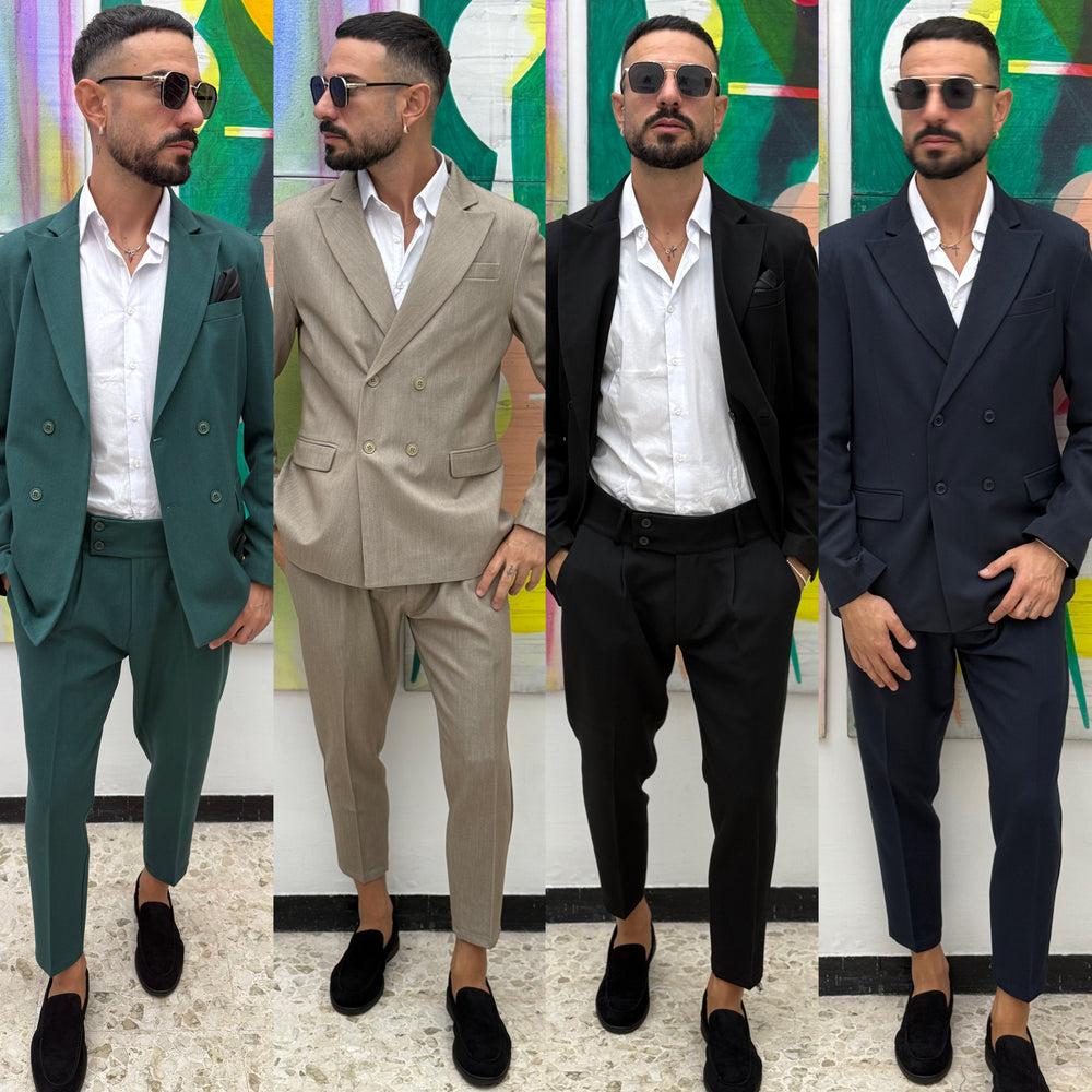 ABITO CON VITA DOPPIO PETTO  MADE IN ITALY ART FIRENZE VARI COLORI