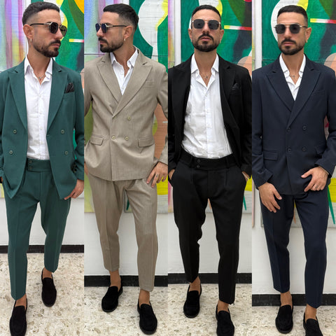 ABITO CON VITA DOPPIO PETTO  MADE IN ITALY ART FIRENZE VARI COLORI