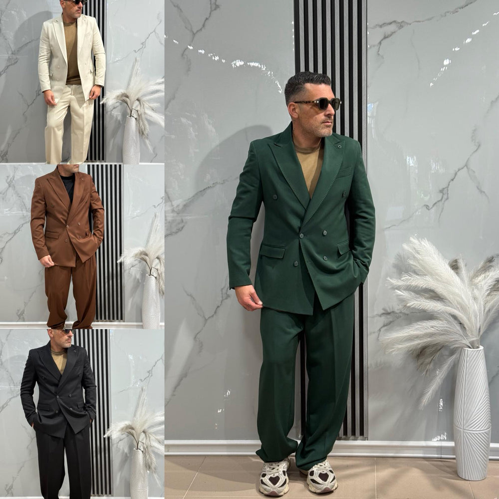 ABITO DOPPIO PETTO FONDO LARGO  MADE IN ITALY ART black man ab5006VARI COLORI