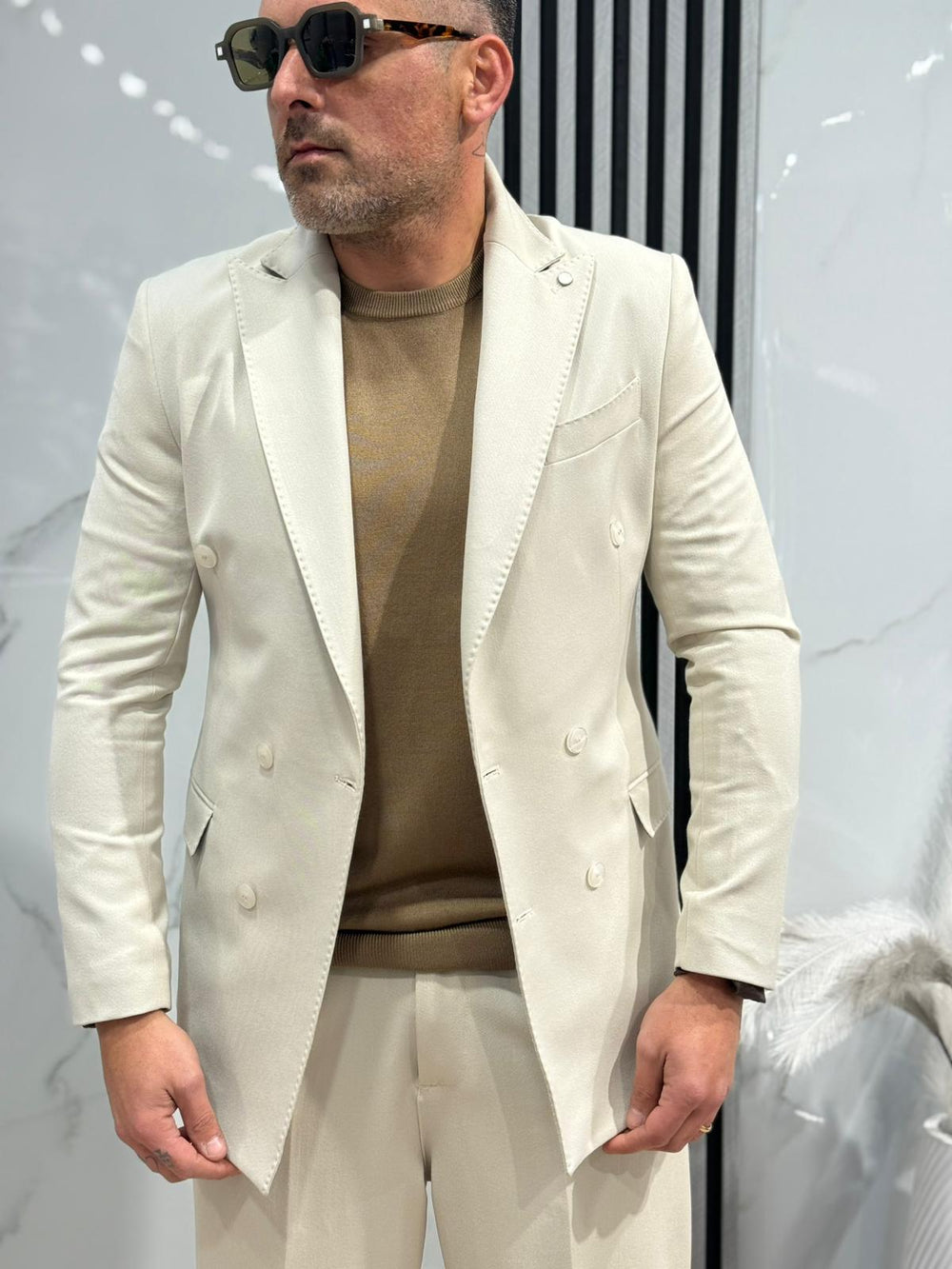 ABITO DOPPIO PETTO FONDO LARGO  MADE IN ITALY ART black man ab5006VARI COLORI